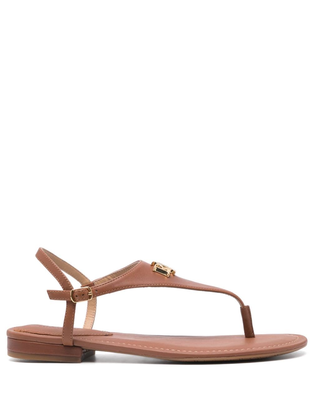 Lauren Ralph Lauren Ellington leather sandals - Brown von Lauren Ralph Lauren