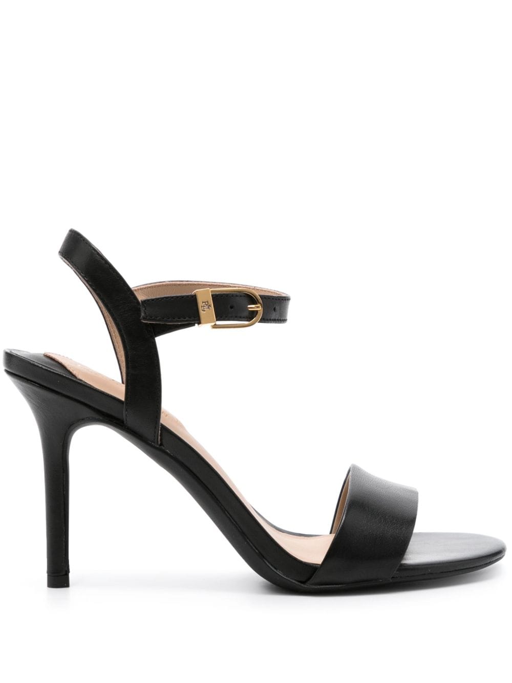 Lauren Ralph Lauren Gwen 100mm leather sandals - Black von Lauren Ralph Lauren