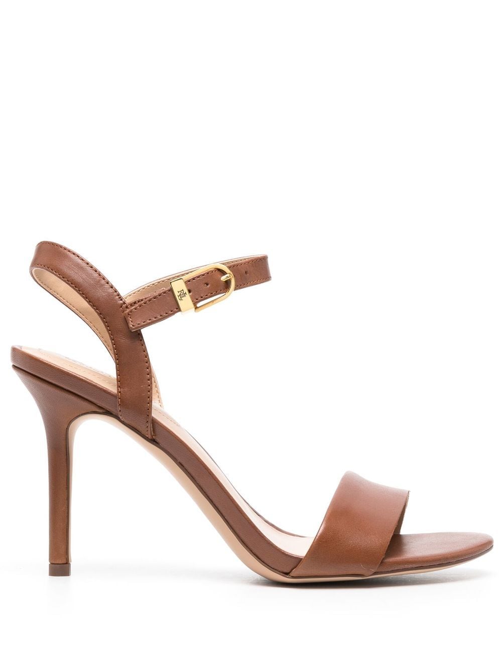 Lauren Ralph Lauren Gwen 95mm leather sandals - Brown von Lauren Ralph Lauren