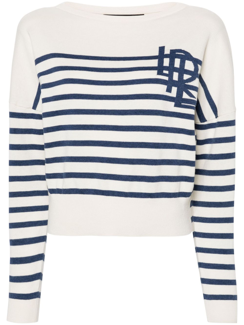 Lauren Ralph Lauren Hainvette striped cotton jumper - Neutrals von Lauren Ralph Lauren