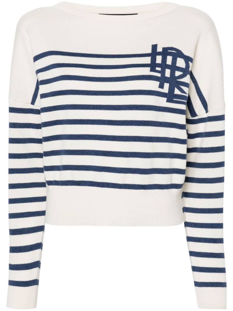 Lauren Ralph Lauren Hainvette striped cotton jumper - Neutrals von Lauren Ralph Lauren