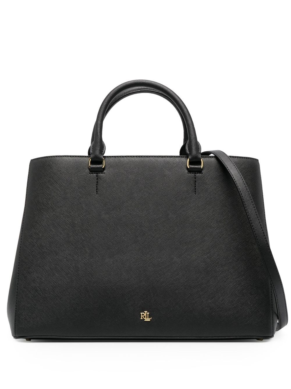 Lauren Ralph Lauren Hanna leather satchel bag - Black von Lauren Ralph Lauren