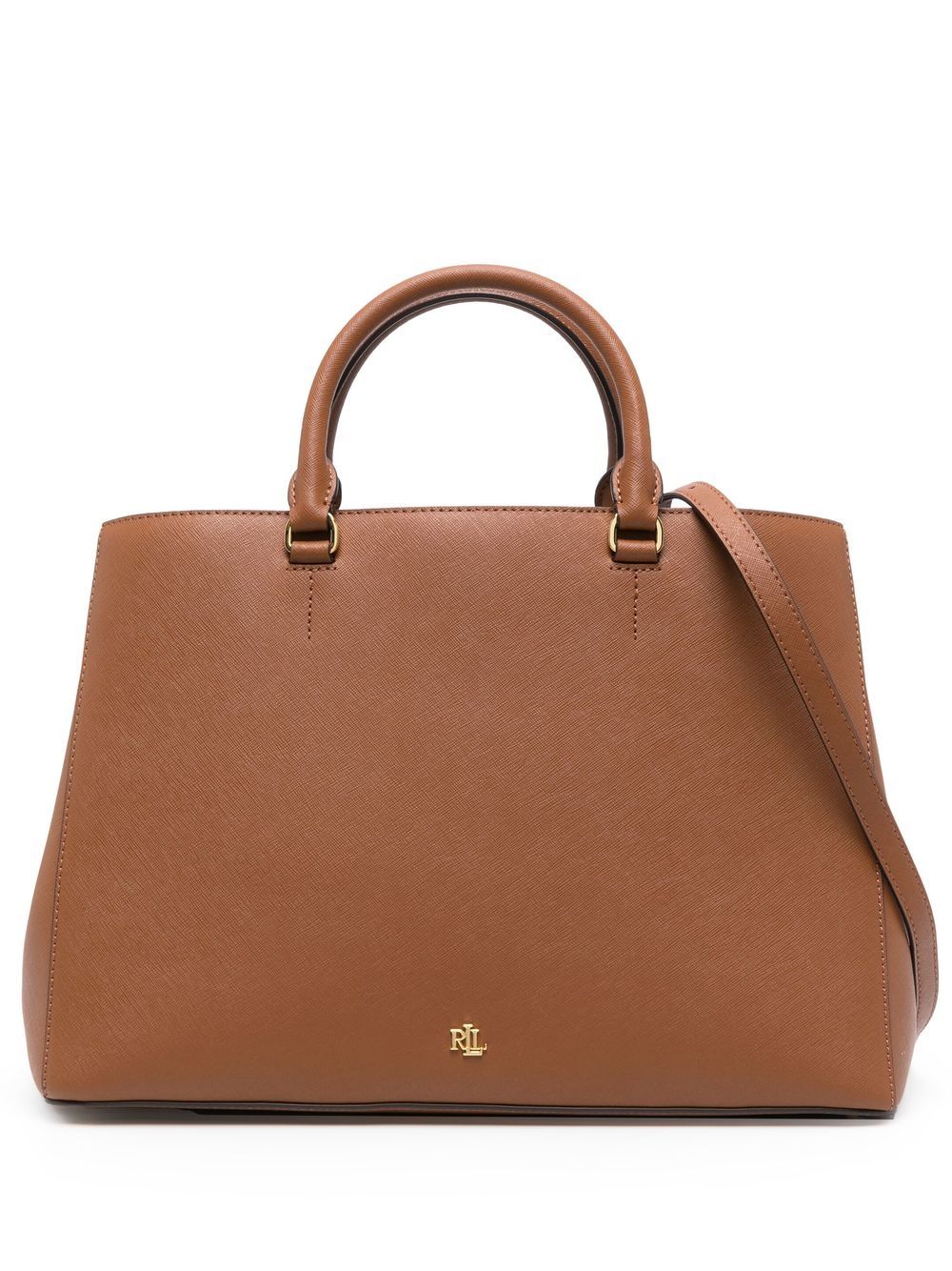 Lauren Ralph Lauren Hanna leather satchel bag - Brown von Lauren Ralph Lauren