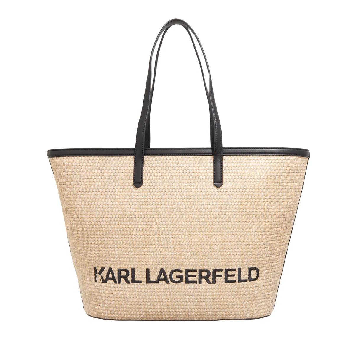 Karl Lagerfeld Henkeltasche - K/Essential Raffia Tote - Gr. unisize - in Beige - für Damen von Karl Lagerfeld