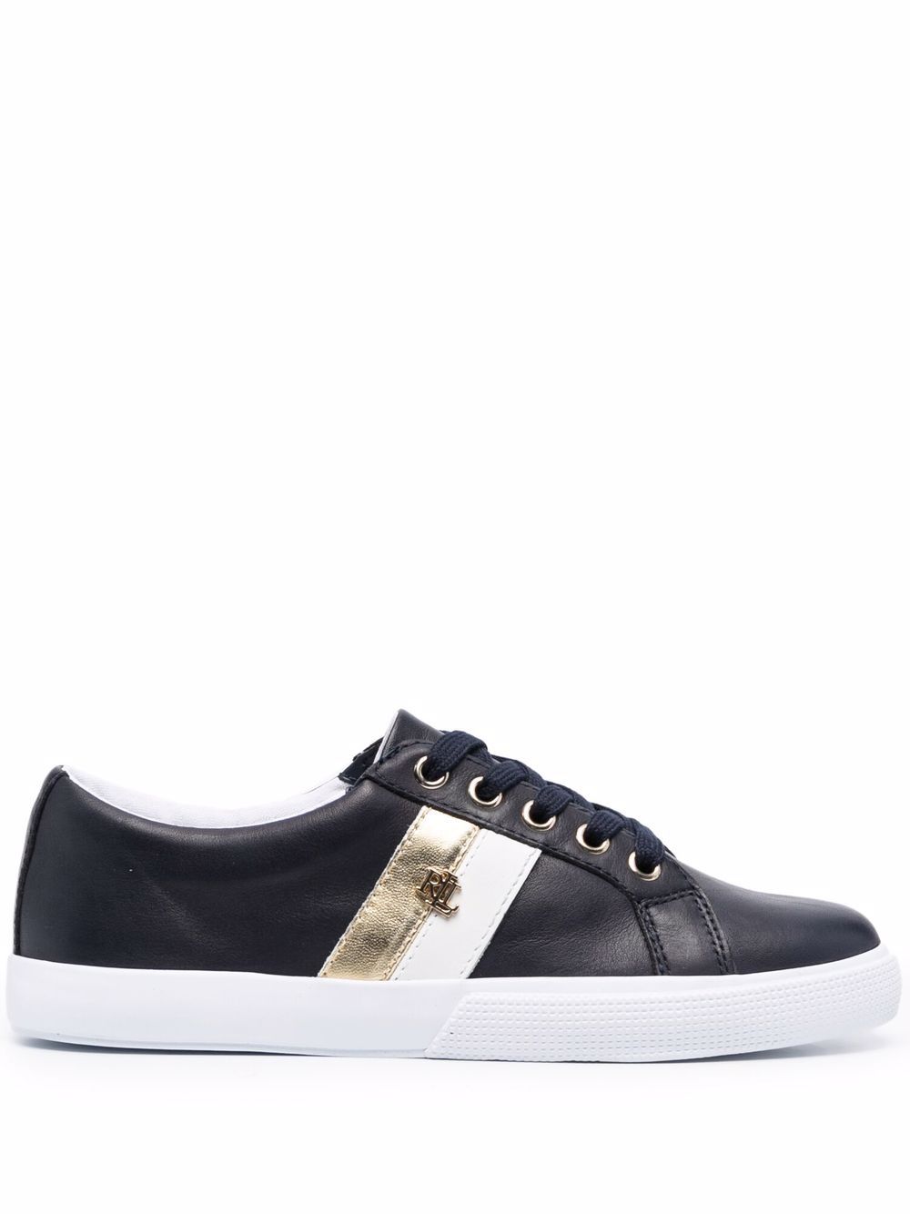 Lauren Ralph Lauren Janson leather sneakers - Black von Lauren Ralph Lauren