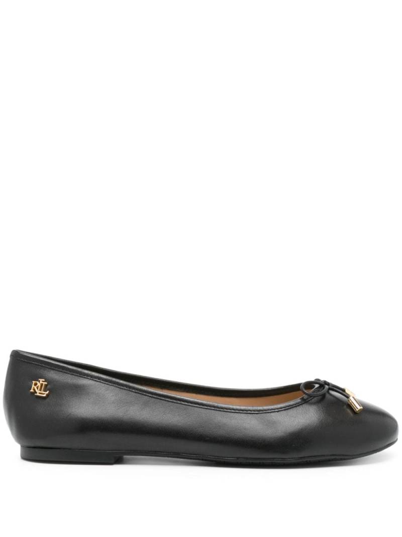 Lauren Ralph Lauren Jayna leather ballerinas shoes - Black von Lauren Ralph Lauren