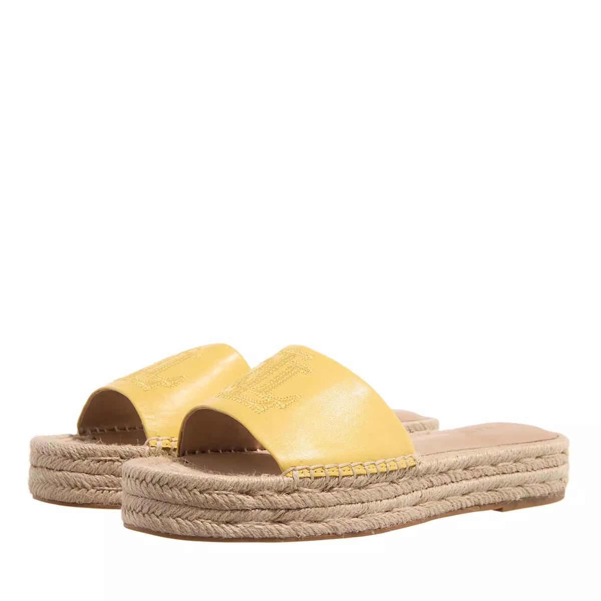 Lauren Ralph Lauren Sandalen - Polly Logo Espadrilles Flat - Gr. 36 (EU) - in Gelb - für Damen von Lauren Ralph Lauren