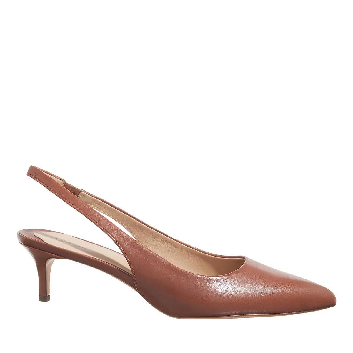 Lauren Ralph Lauren Sandaletten mit Absatz - Lolah Ii-Pumps-Slingback - Gr. 37 (EU) - in Cognacbraun - für Damen von Lauren Ralph Lauren