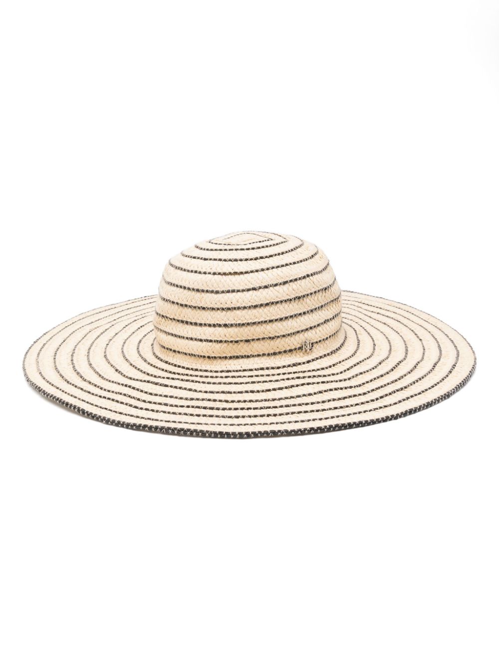 Lauren Ralph Lauren Stripe straw sun hat - Neutrals von Lauren Ralph Lauren