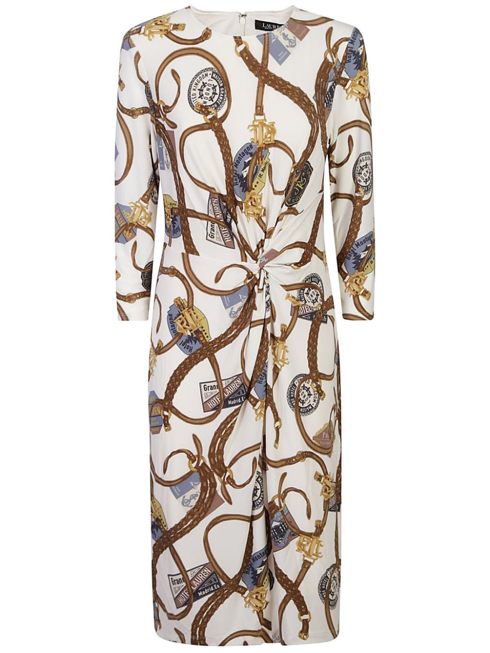 Lauren Ralph Lauren belting-print jersey dress - Neutrals von Lauren Ralph Lauren