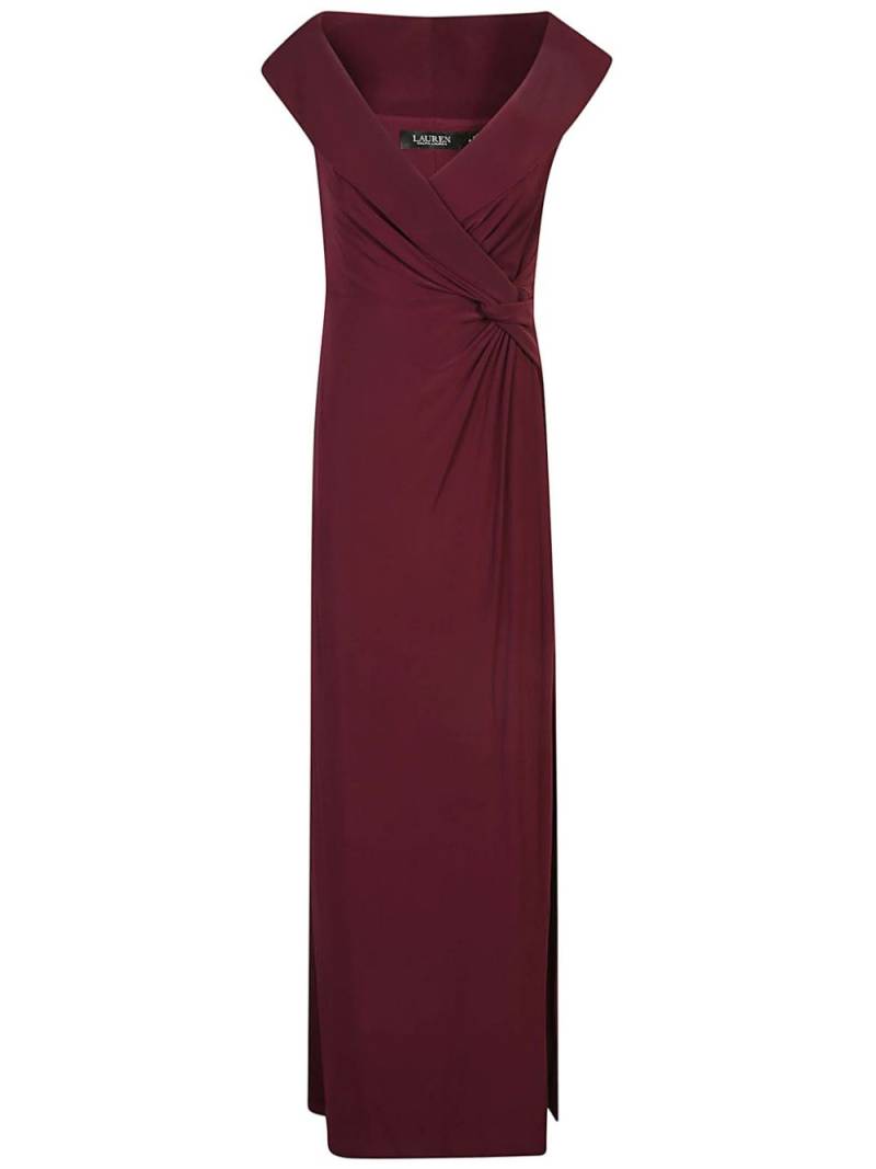 Lauren Ralph Lauren knot-detail wrap gown - Red von Lauren Ralph Lauren