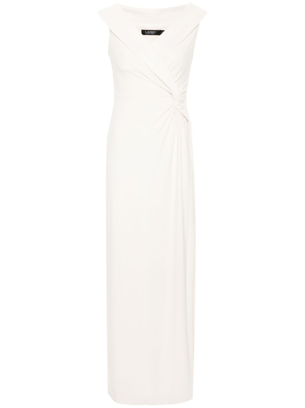 Lauren Ralph Lauren knot-detailed cady maxi dress - Neutrals von Lauren Ralph Lauren