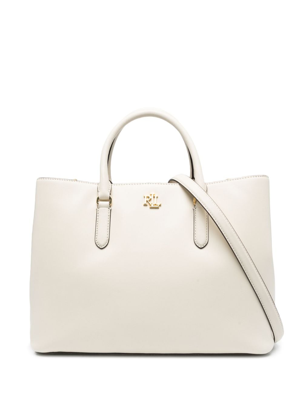 Lauren Ralph Lauren large Marcy leather tote bag - Neutrals von Lauren Ralph Lauren