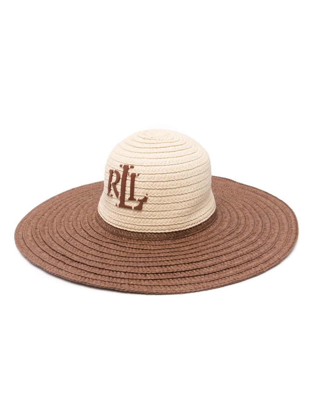 Lauren Ralph Lauren logo-appliqué paper sun hat - Neutrals von Lauren Ralph Lauren