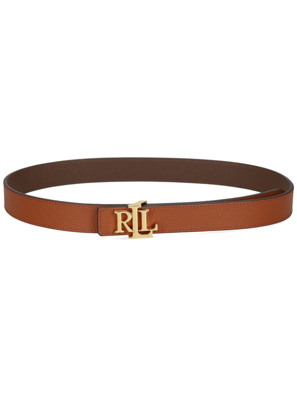 Lauren Ralph Lauren logo-buckle leather belt - Brown von Lauren Ralph Lauren