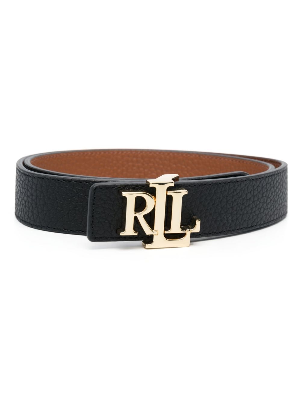 Lauren Ralph Lauren logo-buckle reversible leather belt - Black von Lauren Ralph Lauren