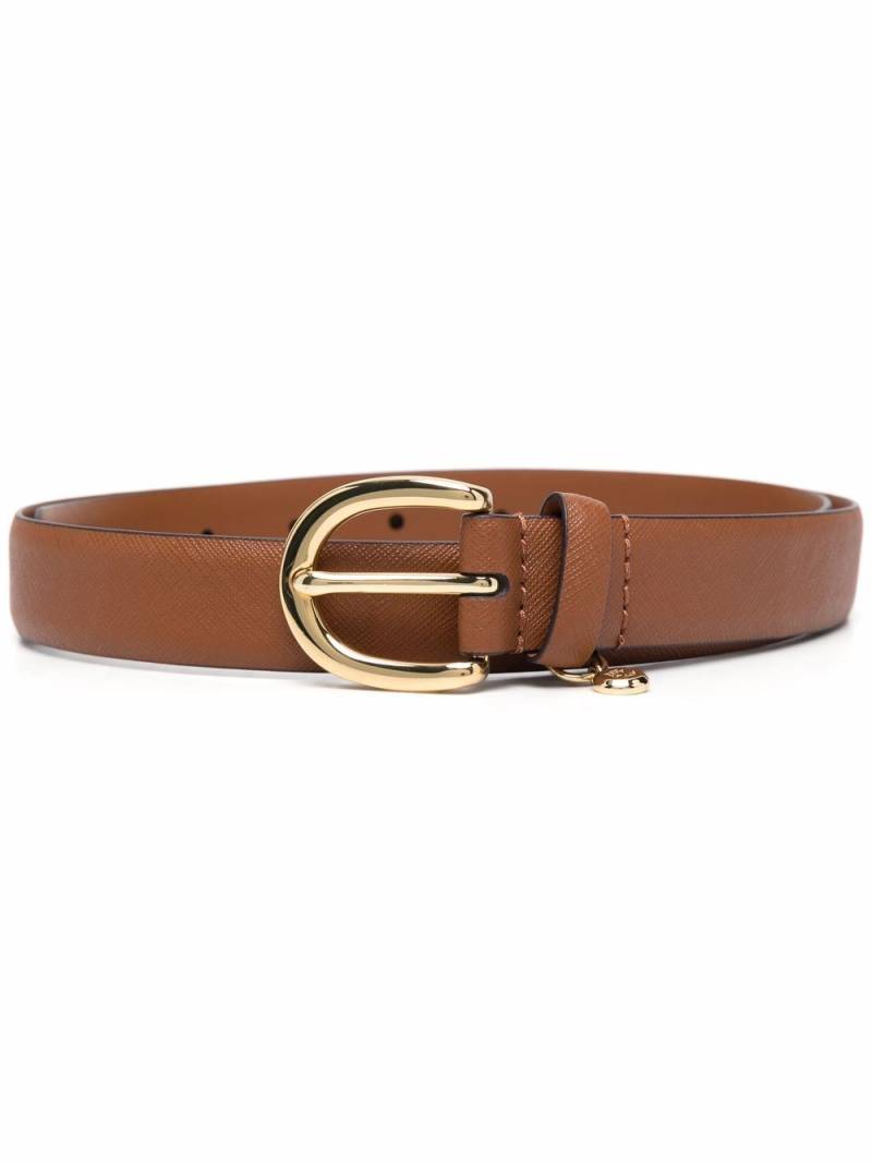 Lauren Ralph Lauren logo charm buckled belt - Brown von Lauren Ralph Lauren