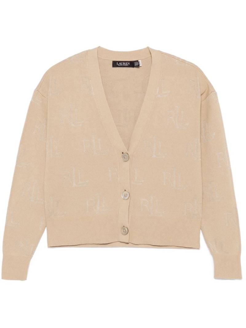 Lauren Ralph Lauren logo-jacquard cardigan - Brown von Lauren Ralph Lauren