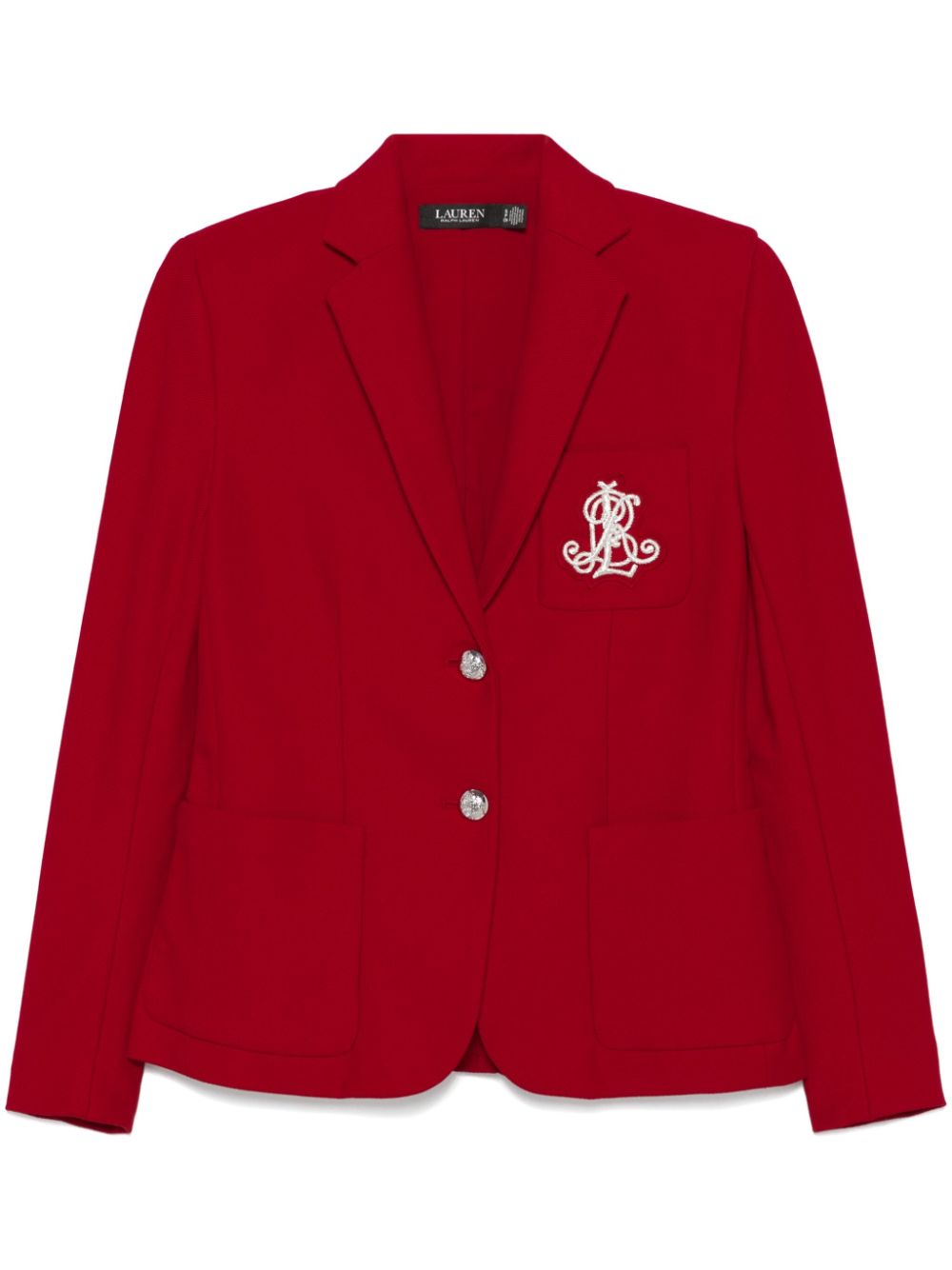 Lauren Ralph Lauren logo-patch blazer - Red von Lauren Ralph Lauren