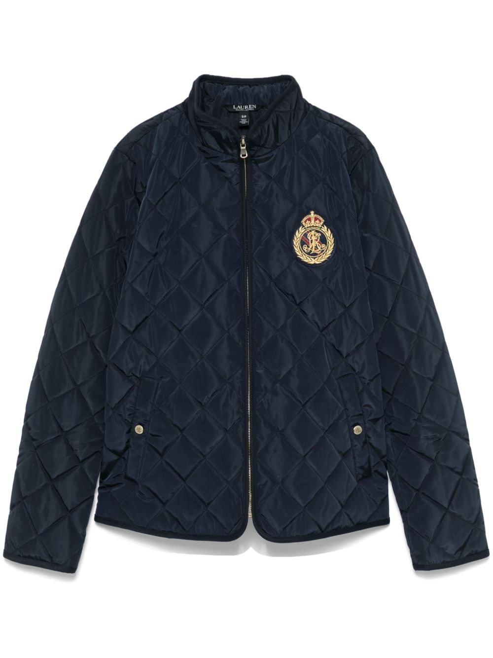 Lauren Ralph Lauren logo-patch jacket - Blue von Lauren Ralph Lauren