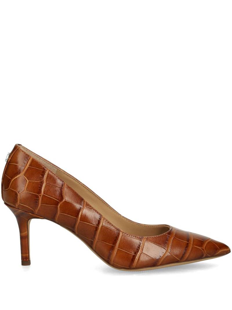 Lauren Ralph Lauren logo-plaque leather pumps - Brown von Lauren Ralph Lauren