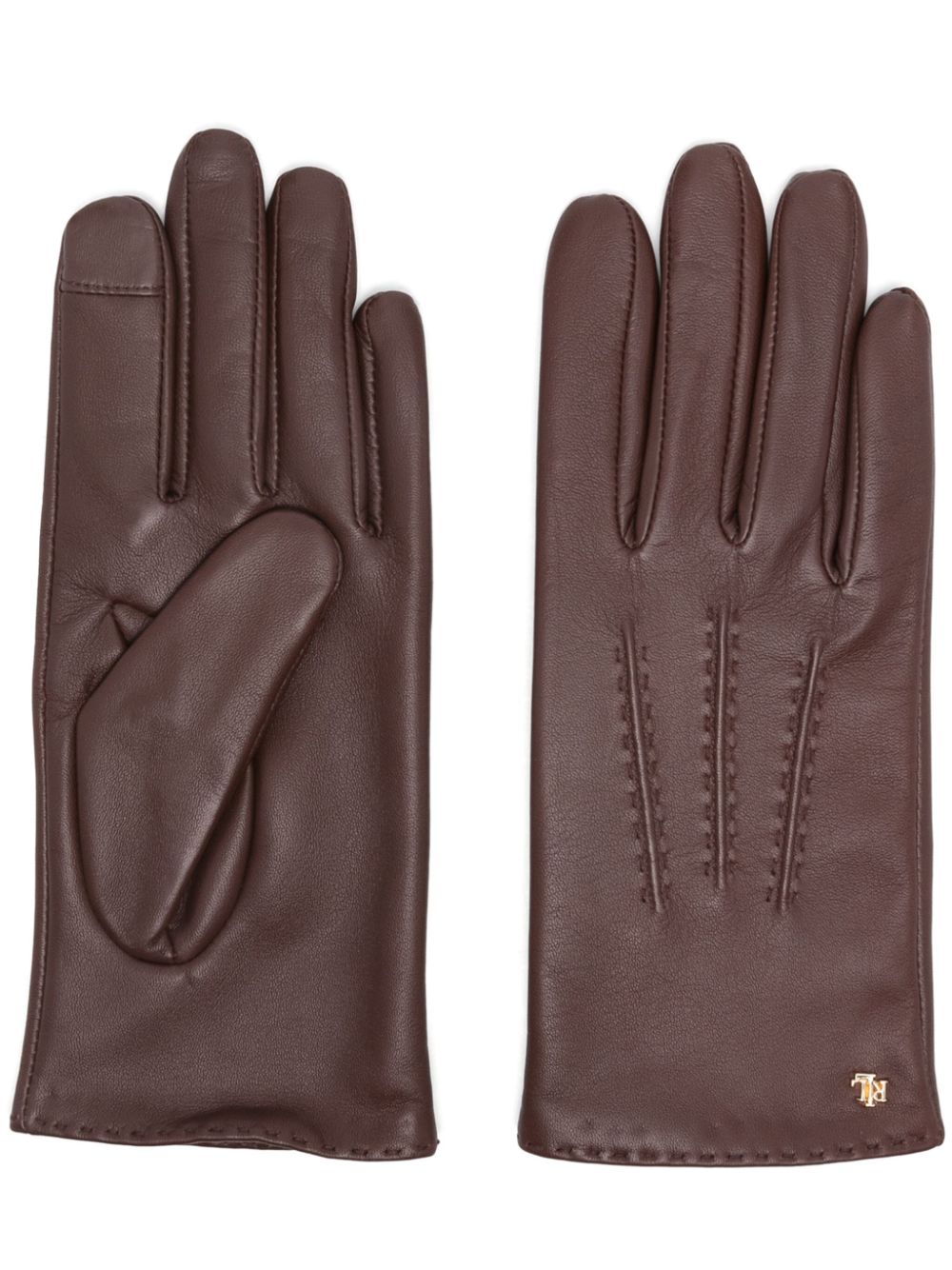 Lauren Ralph Lauren pintuck-detailed gloves - Brown von Lauren Ralph Lauren