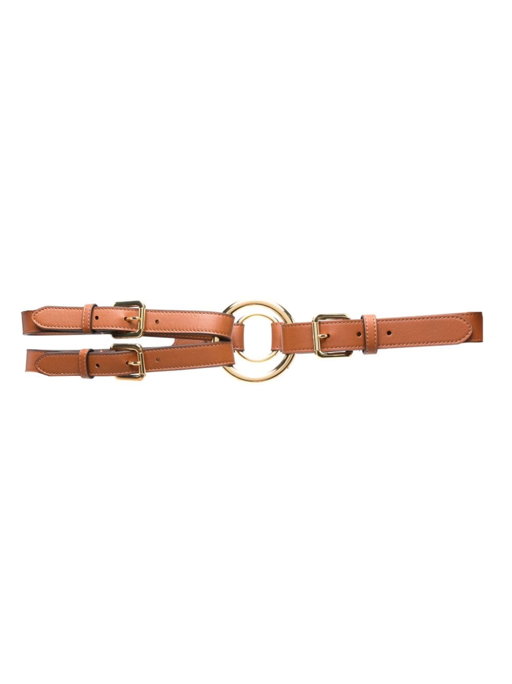 Lauren Ralph Lauren ring-hardware multi-strap belt - Brown von Lauren Ralph Lauren