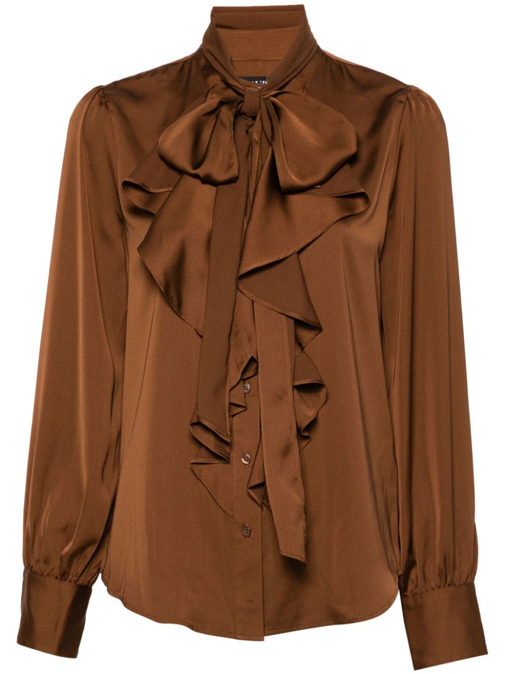 Lauren Ralph Lauren ruffle-detailed shirt - Brown von Lauren Ralph Lauren