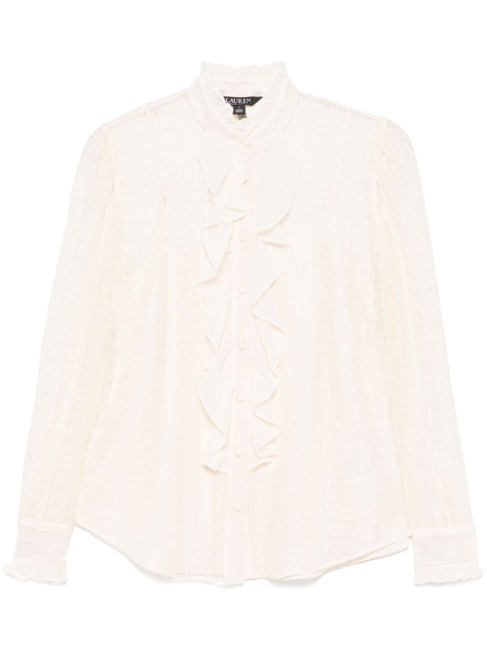 Lauren Ralph Lauren sheer-lace shirt - Neutrals von Lauren Ralph Lauren