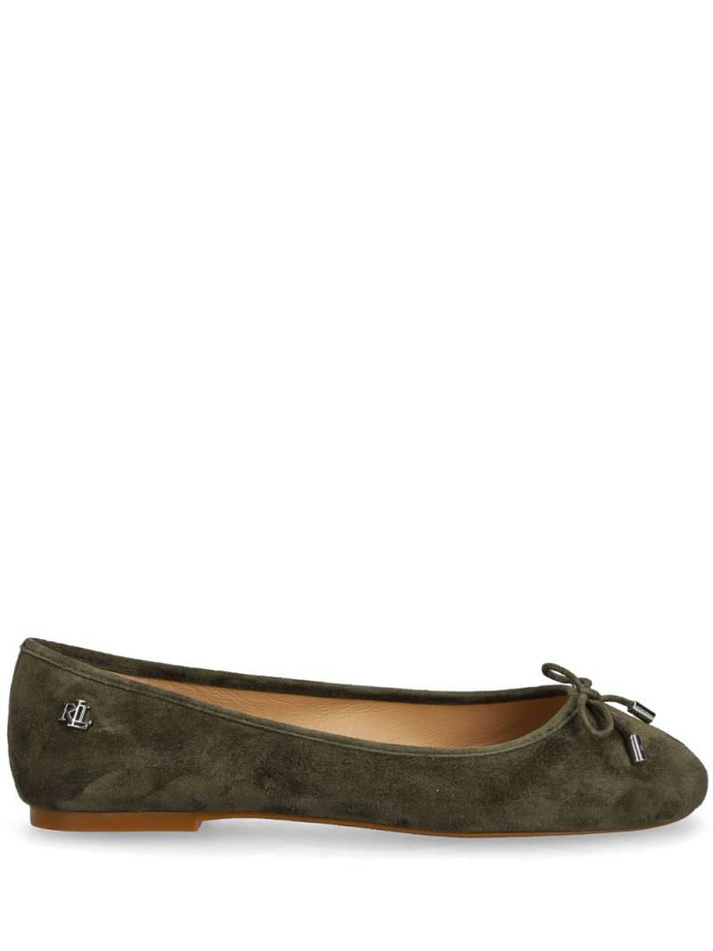 Lauren Ralph Lauren suede ballerina shoes - Green von Lauren Ralph Lauren