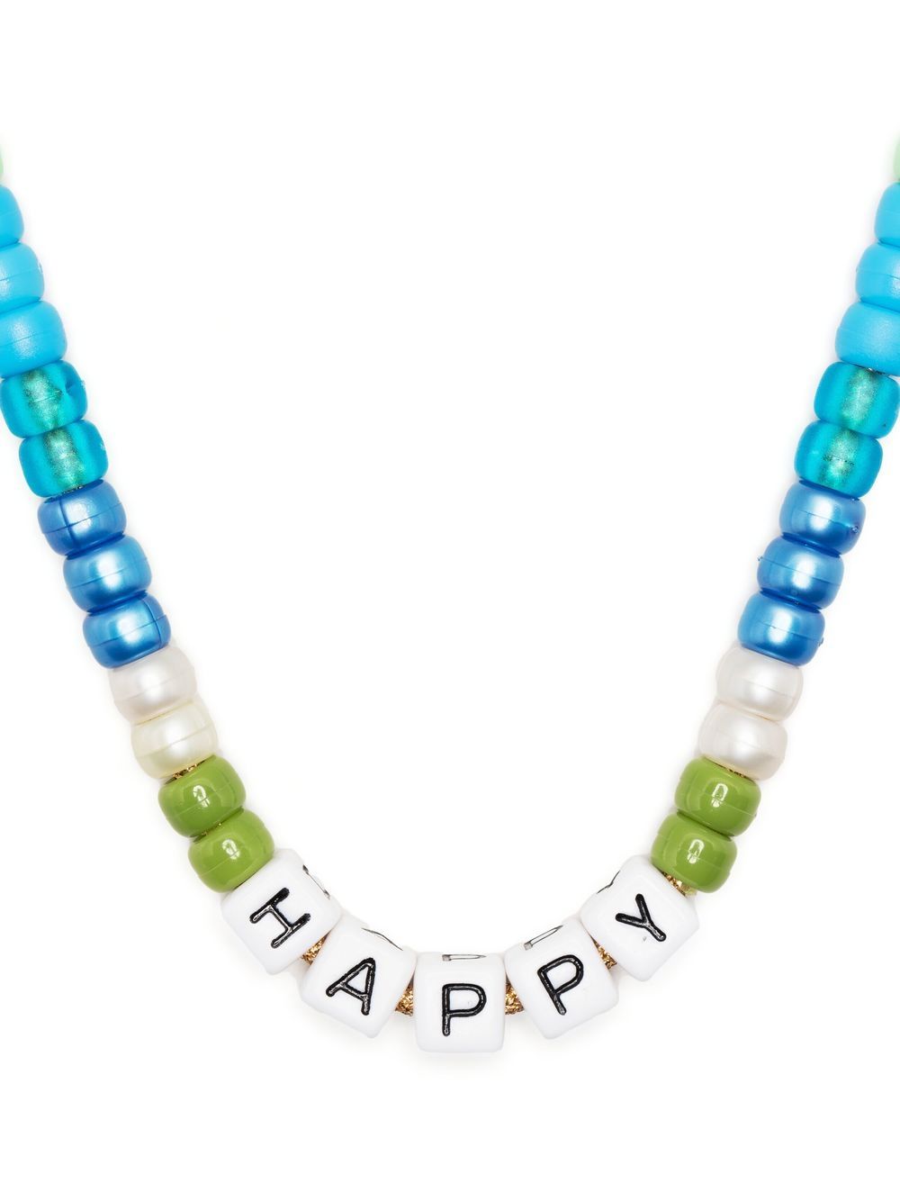 Lauren Rubinski Love Beads Happy beaded necklace - Blue von Lauren Rubinski Love Beads