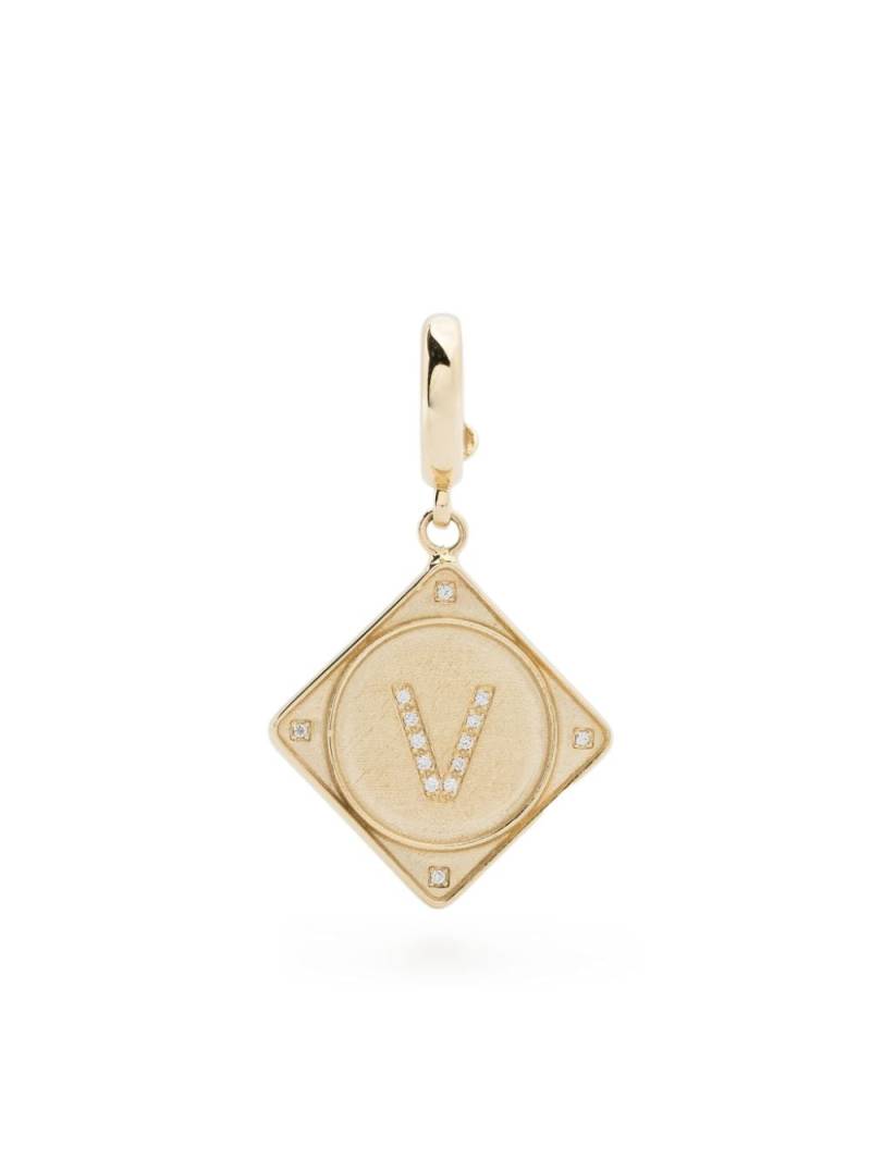 Lauren Rubinski 14kt yellow gold Bruno diamond pendant von Lauren Rubinski