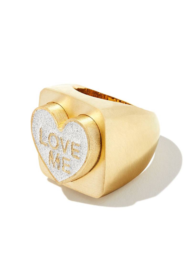 Lauren Rubinski 14kt yellow gold Love Me cocktail ring von Lauren Rubinski