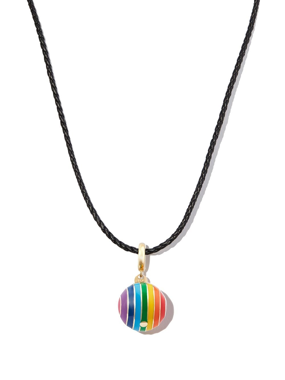 Lauren Rubinski 14kt yellow gold rainbow-charm necklace von Lauren Rubinski