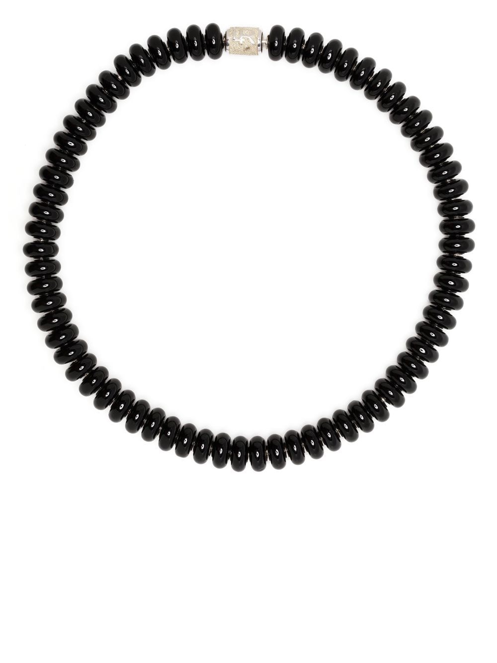 Lauren Rubinski beaded sterling silver necklace - Black von Lauren Rubinski