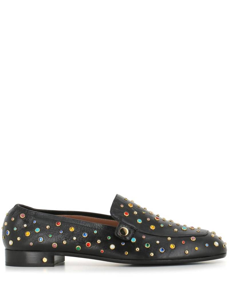 Laurence Dacade crystal-embellished leather loafers - Black von Laurence Dacade