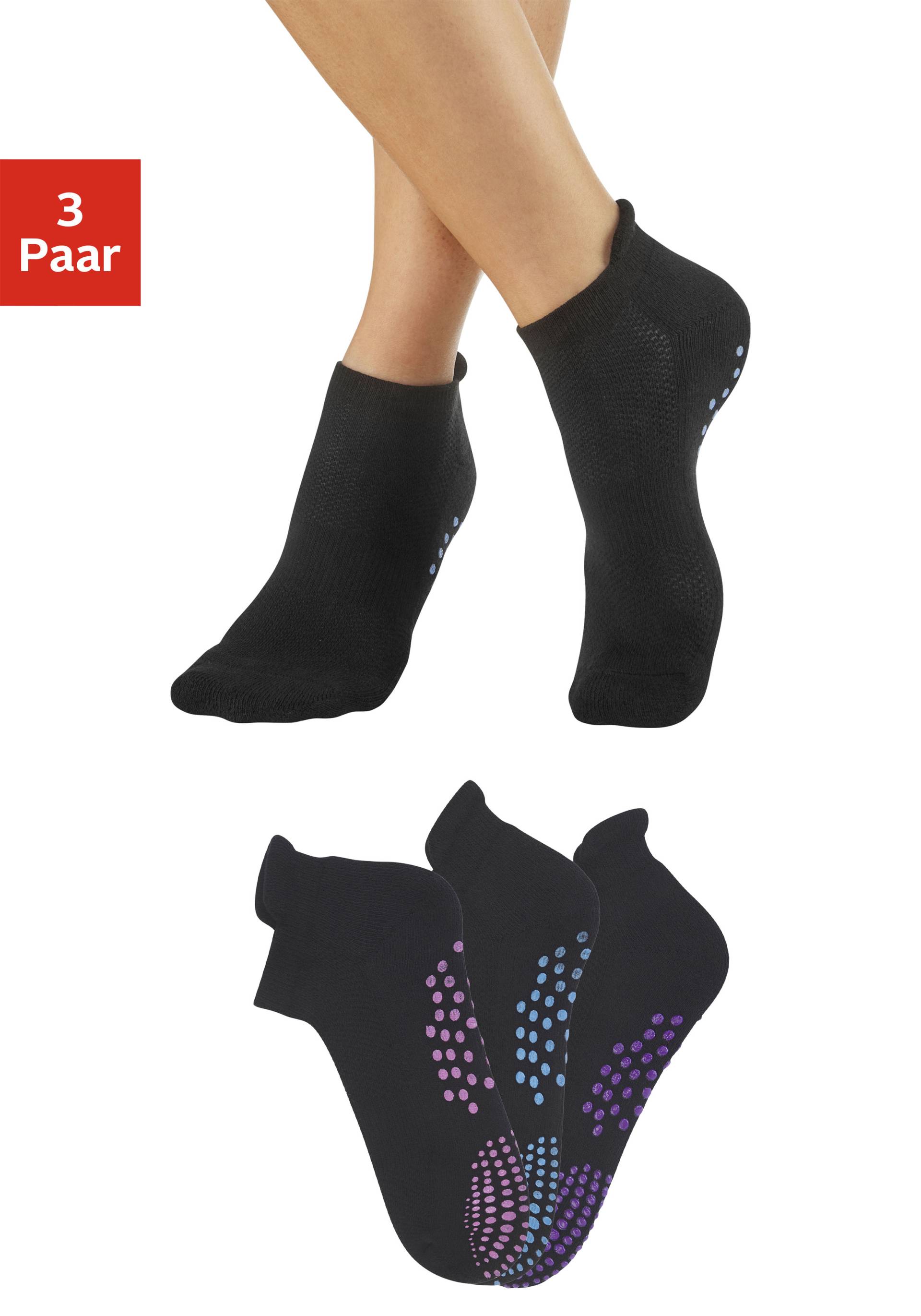 Lavana ABS-Socken, (Packung, 3 Paar), mit farbigen ABS Stoppern von Lavana