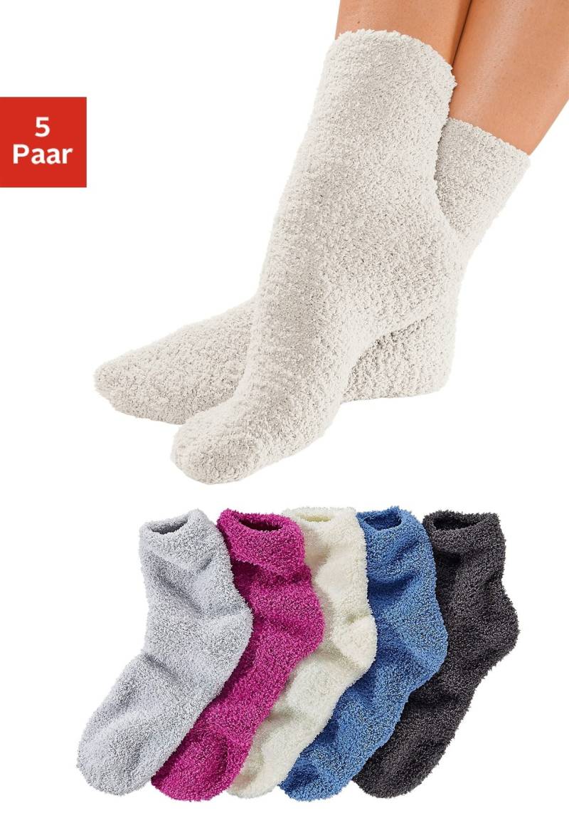 Lavana Kuschelsocken, (Packung, 5 Paar), ideal als Bettsocken von Lavana