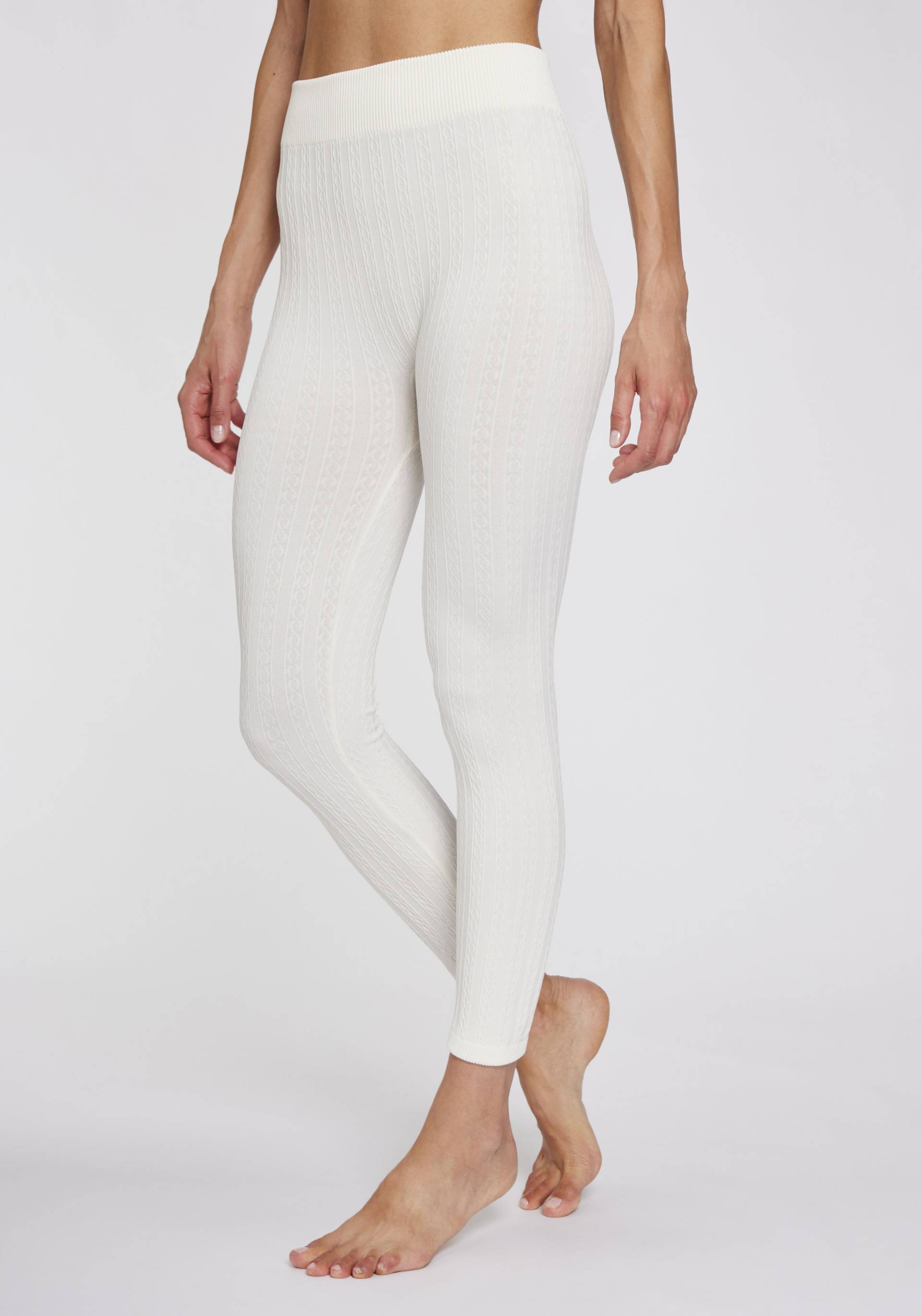 Lavana Strickstrumpfleggings, mit Zopfmuster und innen weich angeraut Lavana Strickstrumpfleggings, mit Zopfmuster und innen weich angeraut von Lavana