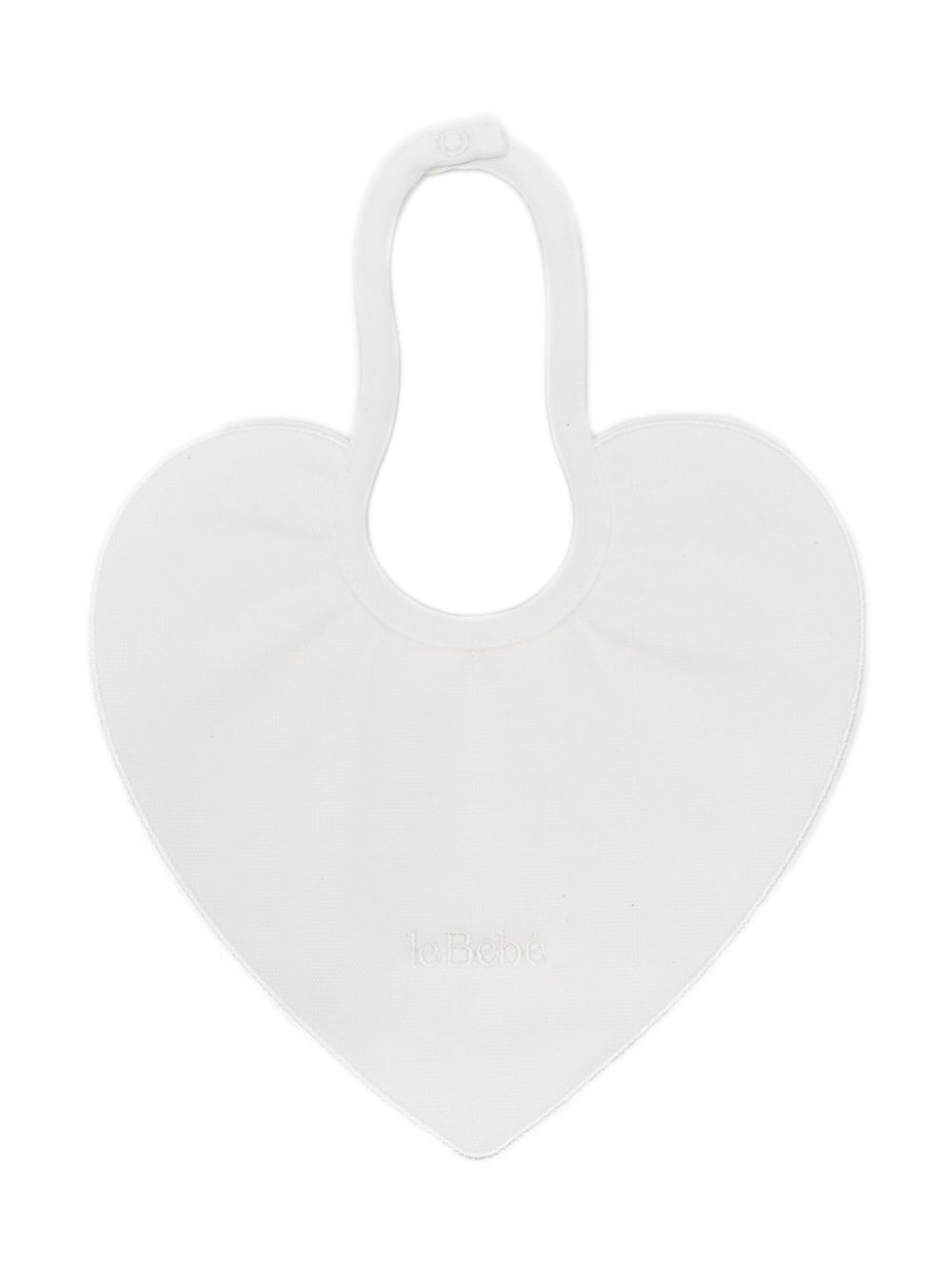 Le Bebé Enfant heart-shaped bib - White von Le Bebé Enfant