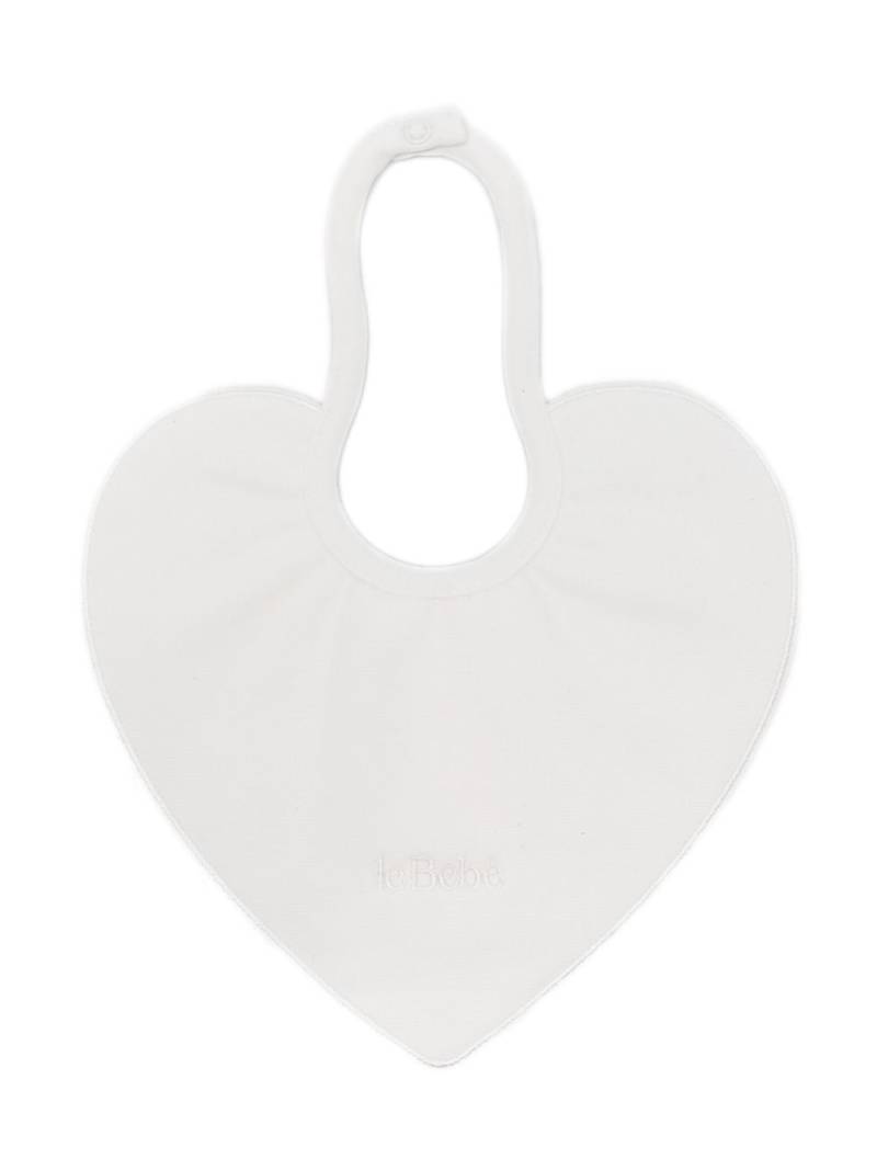 Le Bebé Enfant heart-shaped bib - White von Le Bebé Enfant