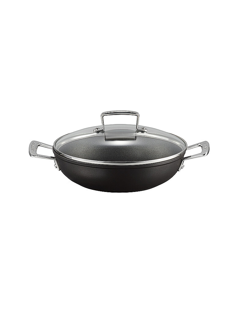 LE CREUSET Aluminium-Antihaft Profipfanne mit Glasdeckel 24cm/2,3l Schwarz schwarz von Le Creuset