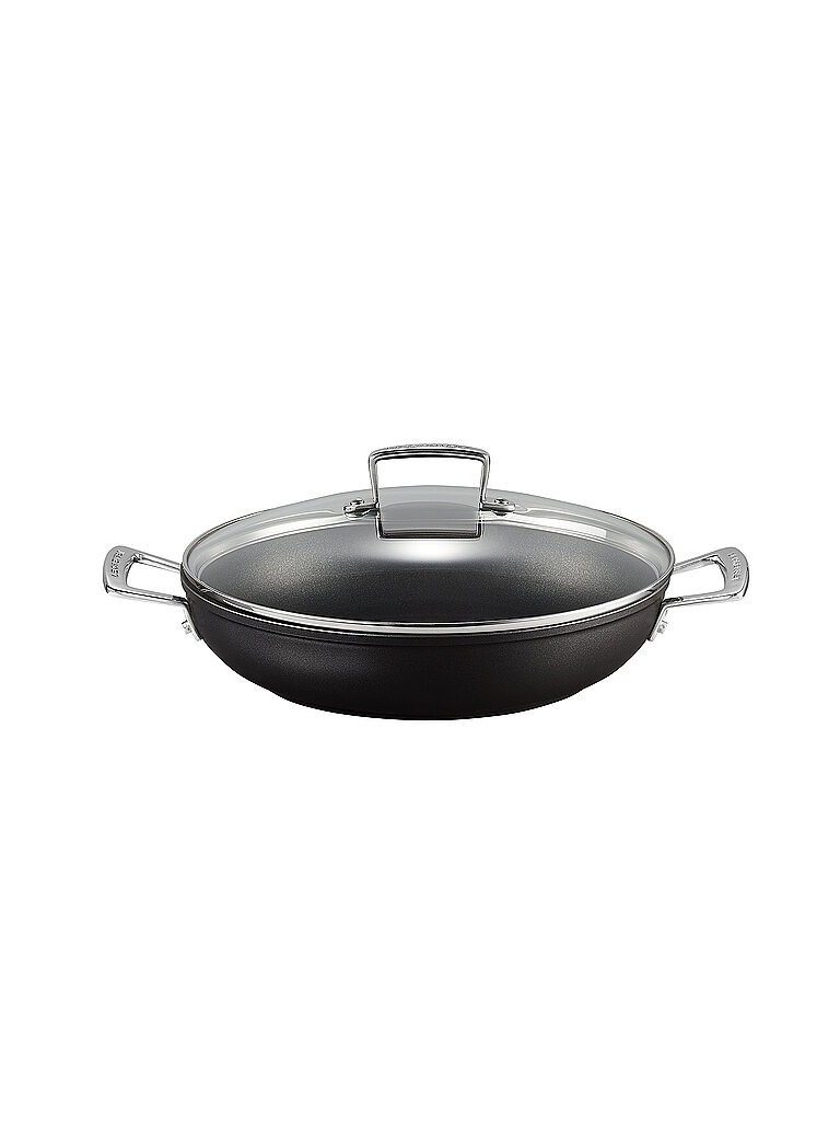 LE CREUSET Aluminium-Antihaft Profipfanne mit Glasdeckel 28cm/3,2l Schwarz schwarz von Le Creuset