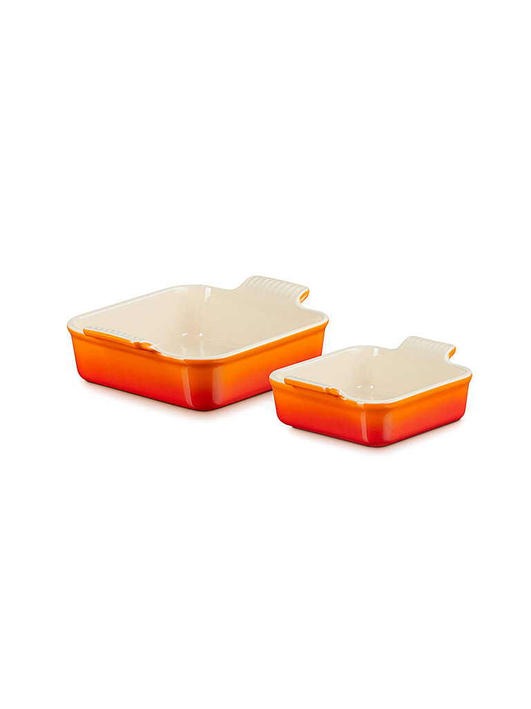 LE CREUSET Auflaufformen Set 13cm / 20cm Ofenrot orange von Le Creuset