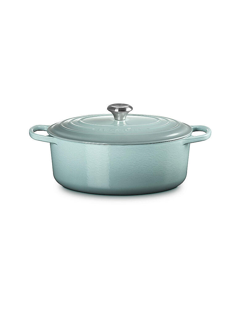 LE CREUSET Bräter oval SIGNATURE 31cm 6,3l Sea Salt hellgrau von Le Creuset