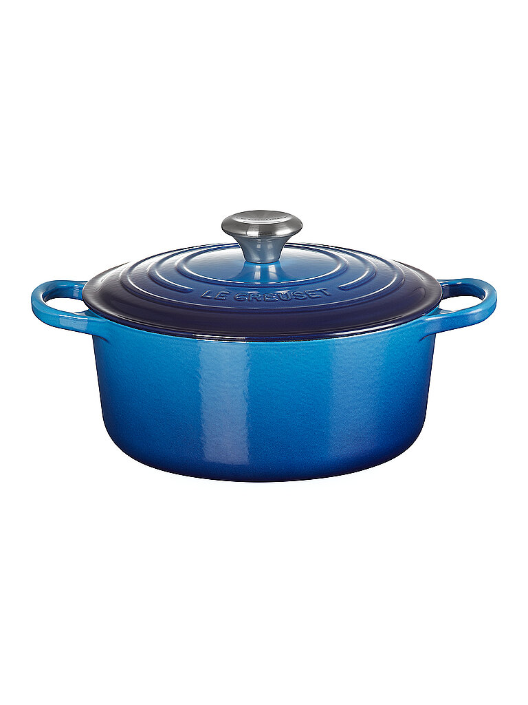 LE CREUSET Bräter rund 24cm/4,2l SIGNATURE Azure blau von Le Creuset