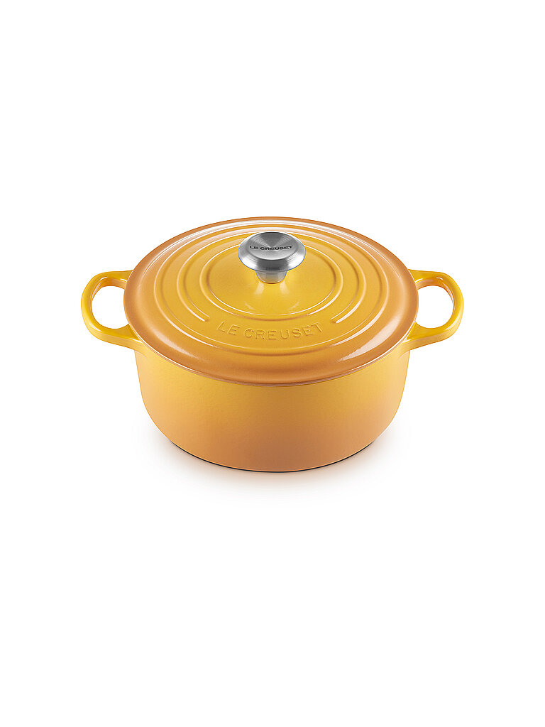 LE CREUSET Bräter rund SIGNATURE 24cm/3,3l Nectar gelb von Le Creuset