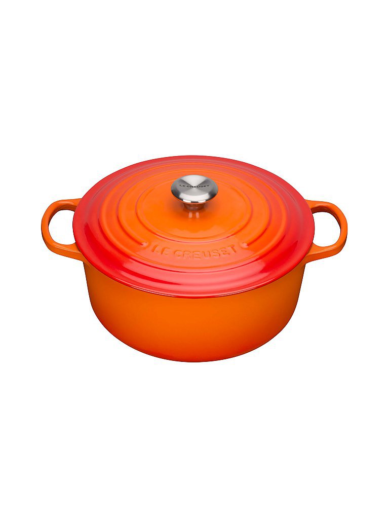 LE CREUSET Bräter rund Signature 20cm/2,4l (Ofenrot) orange von Le Creuset