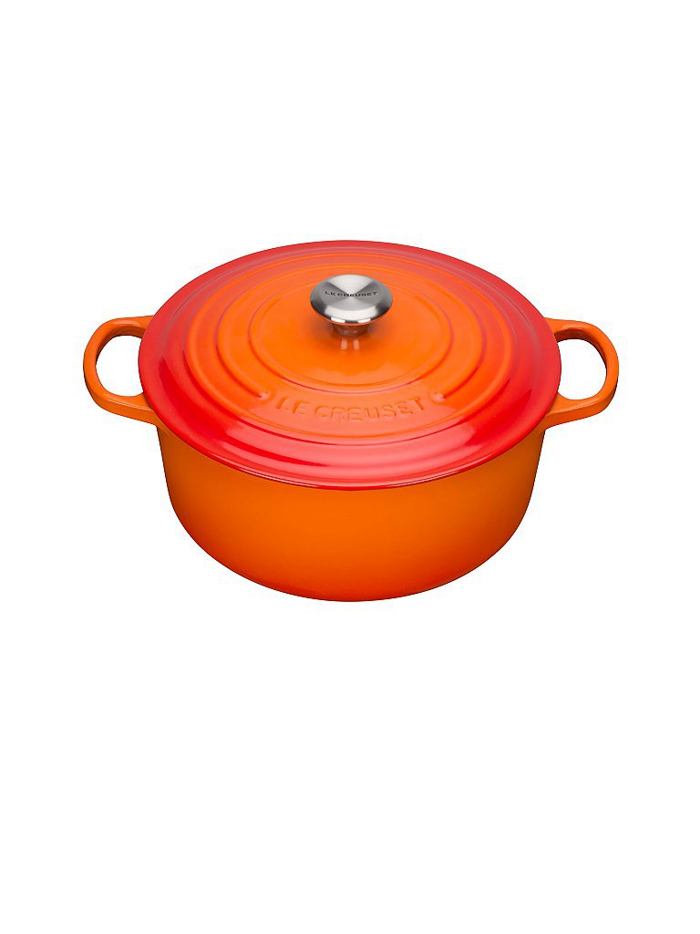 LE CREUSET Bräter rund Signature 24cm/4,2l (Ofenrot) orange von Le Creuset