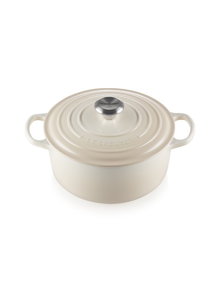 LE CREUSET Bräter rund Signature 24cm/4,2l Meringue creme von Le Creuset